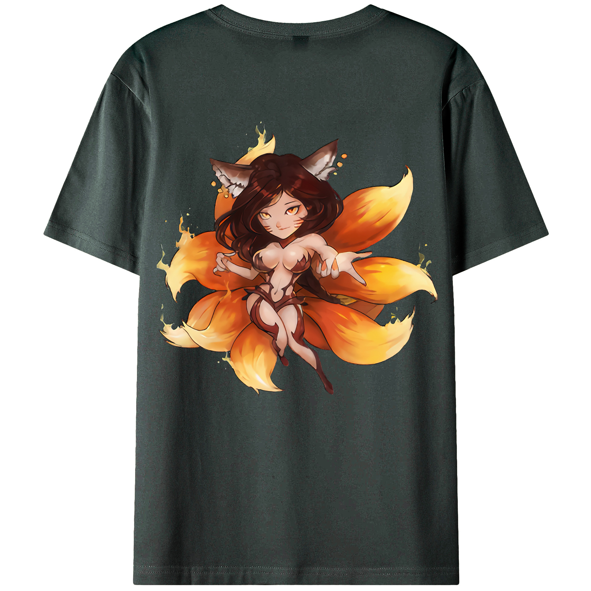 （画像用） リーグ・オブ・レジェンド League of Legends LOL 綿100％ メンズ半袖Tシャツ（バックプリント） 通気性